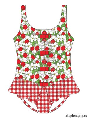 Купальник слитный для девочек GS 021502 AF Coletta