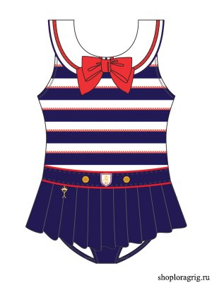 Купальник слитный для девочек GS 041504 AF Roxy